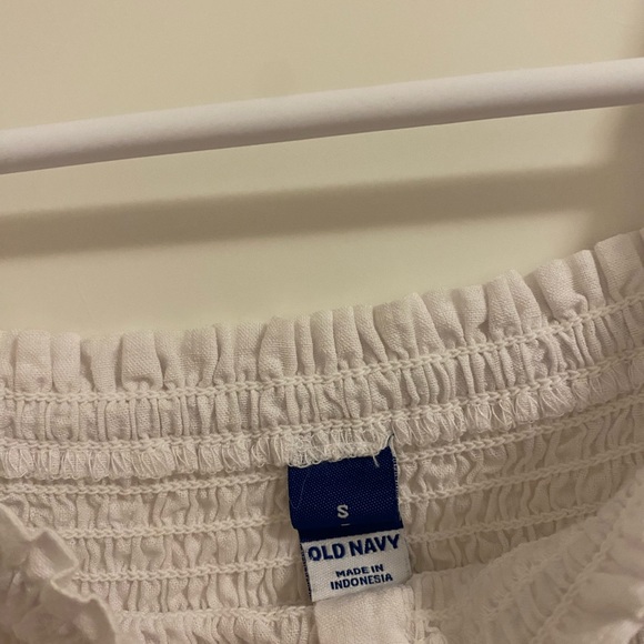 old navy ruffle pink and white flowy shirt blouse bundle - Picture 7 of 7